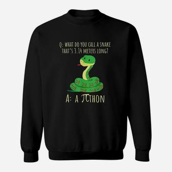 Python Pithon Pi Symbol Funny Math Teacher Pi Day Sweat Shirt - Seseable