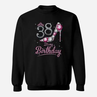 Queen 38 Years Old Its My Birthday Vintage Retro Sweat Shirt | Seseable UK