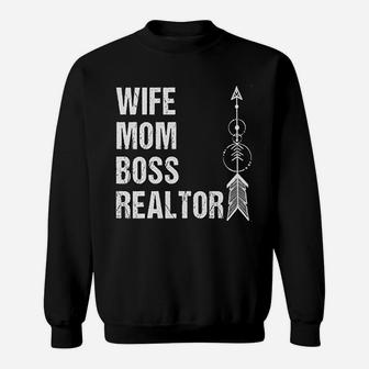 Realtor Mom Wife Mom Boss Realtor Funny Sweat Shirt - Seseable