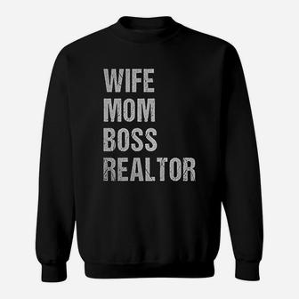 Realtor Mom Wife Mom Boss Realtor Sweat Shirt - Seseable
