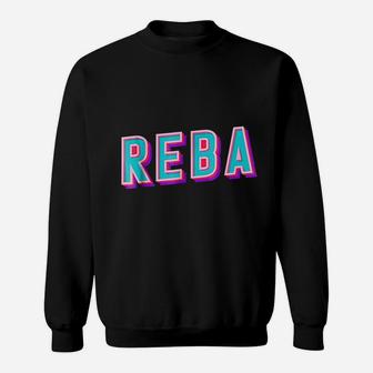 Reba Retro Vintage Graphic Sweat Shirt - Seseable