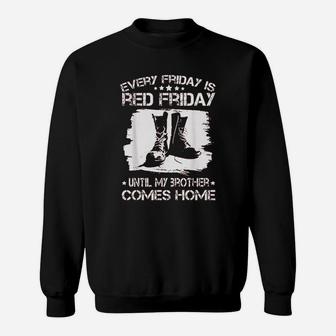 Red Friday Military Brother Sweat Shirt - Seseable