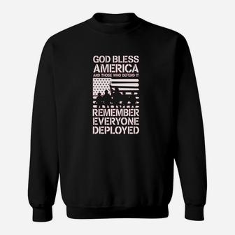 Red Friday Military Remember Everyone Deployed Support Our Troops Sweat Shirt - Seseable