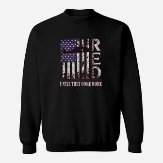 Red Friday Military Support Our Troops Us Flag Army Sweat Shirt - Seseable