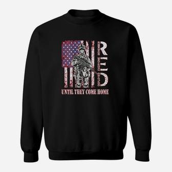 Red Friday Remember Everyone Deployed Us Army Soldier Retro Sweat Shirt - Seseable