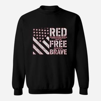 Red Remember Everyone Deployed Land Of The Free Because Of The Brave Sweat Shirt - Seseable