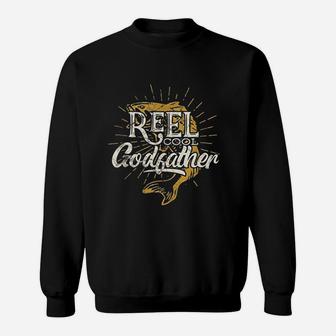 Reel Cool Godfather Fishing Graphic Saying Fish Lover Fun Sweat Shirt - Seseable