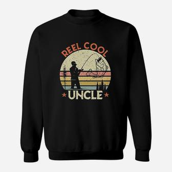 Reel Cool Uncle Vintage Fishing Lover Gift For Uncle Sweat Shirt - Seseable