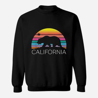 Retro California Surf Vintage Beach Cali 80s Venice Palm Sun Sweat Shirt - Seseable