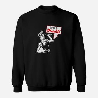 Retro Comic Sweatshirt Schwarz, Wo ist die Imbude? Vintage Spruch Tee - Seseable