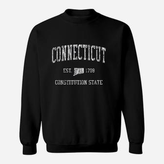Retro Connecticut Vintage Sports Sweat Shirt - Seseable