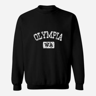 Retro Cool Vintage Olympia Wa College Jersey Style Sweat Shirt - Seseable