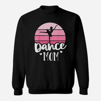 Retro Dance Mom Vintage Pink Ballerina Ballet Dancer Sweat Shirt - Seseable