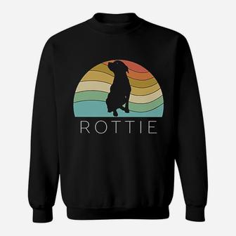 Retro Rottweiler Rottie Dod Mom Dad Sweat Shirt - Seseable
