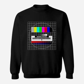 Retro TV-Testbild Sweatshirt Sendepause Design für Vintage-Fans - Seseable