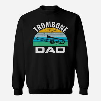 Retro Vintage Trombone Dad Funny Music Father's Day Gift T-shirt Sweat Shirt - Seseable