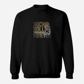 Rock And Roll Forever Music Retro Vintage Guitar Sweat Shirt - Seseable