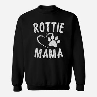 Rottie Mama Gift Dog Lover Apparel Pet Owner Rottweiler Mom Sweat Shirt - Seseable