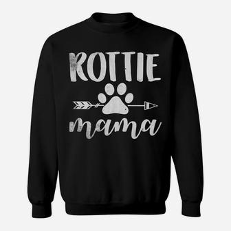 Rottie Mama Rottweiler Lover Owner Gifts Dog Mom Sweat Shirt - Seseable