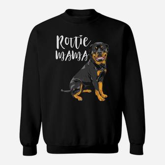 Rottie Mama Rottweiler Mom Rescue Mom Gift Sweat Shirt - Seseable