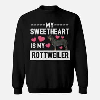 Rottweiler Valentines Boys Sweetheart Dog Lovers Sweat Shirt - Seseable