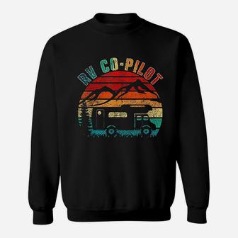 Rv Co Pilot Camping Funny Vintage Motorhome Travel Vacation Sweat Shirt - Seseable