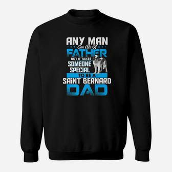 Saint Bernard Dad Dog Lovers Fathers Day Gif Sweat Shirt - Seseable