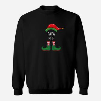 Santa Helper Papa Elf Matching Christmas Elves Shirt Sweat Shirt - Seseable
