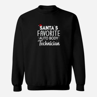 Santa's Favorite Auto Body Technician Christmas Automotive Sweat Shirt - Seseable