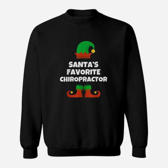 Santa's Favorite Chiropractor Christmas Gift Chiropractic Sweat Shirt - Seseable