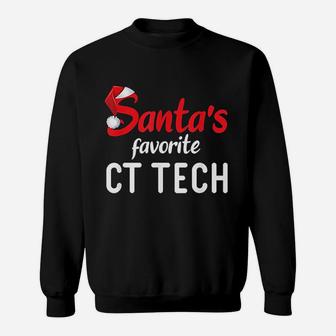 Santa's Favorite Ct Tech Christmas Matching Group Sweat Shirt - Seseable