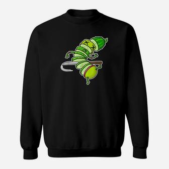 Saure Tanzende Gurke I Lustiges Gemüse Veggie Sweatshirt - Seseable