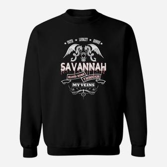 Savannah Blood Runs Through My Veins - Tshirt For Savannah Sweat Shirt - Seseable