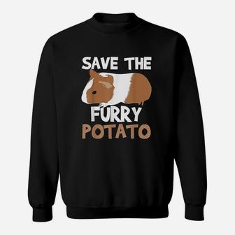Save Furry Potato Funny Guinea Pig Lover Mom Women Sweat Shirt - Seseable