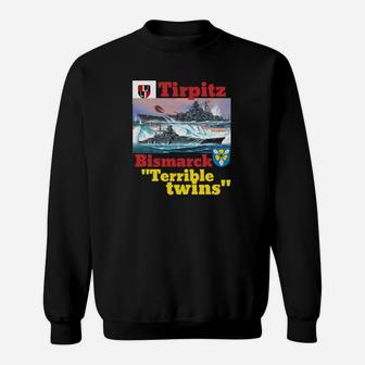 Schlachtschiff Tirpitz & Bismarck Sweatshirt - Terrible Twins Motiv - Seseable
