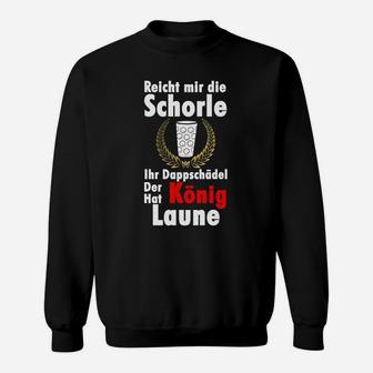 Schorle-König Lustiges Sweatshirt mit Spruch, Herren Illustrations-Tee - Seseable