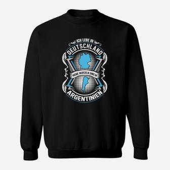 Schwarz Deutschland Liebt Argentinien Fan Sweatshirt, Fußball-Supporter Tee - Seseable