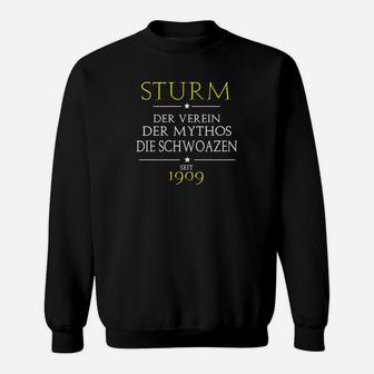 Schwarz-Goldenes 'Sturm' Fan-Sweatshirt 1909, Vereinstrikot Design - Seseable