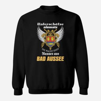 Schwarzes Adler Sweatshirt, Motto Bad Aussee Kraft Mann - Seseable