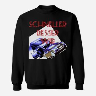 Schwarzes Auto Motiv Sweatshirt für Herren, Schneller Besser Wütend - Seseable