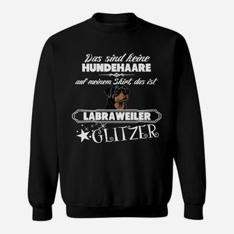 Schwarzes Labraweiler Glitzer Hundehaar Sweatshirt, Lustiges Hunde Design - Seseable