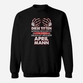 Schwarzes Sweatshirt für Männer Geboren im April, Geburtstagsmotiv - Seseable