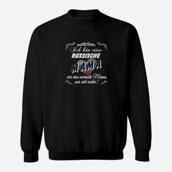 Schwarzes Sweatshirt Ich bin eine russische Mama, Ideales Muttertagsgeschenk - Seseable