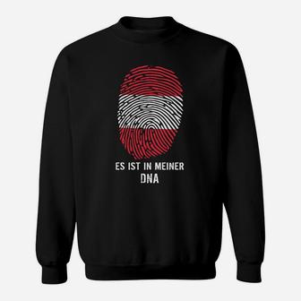 Schwarzes Sweatshirt mit DNA-Fingerabdruck, Motiv Es ist in meiner DNA - Seseable