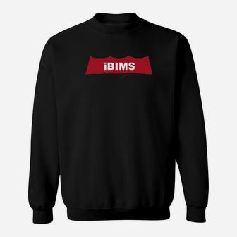 Schwarzes Sweatshirt mit iBIMS-Logo, Trendiges Tee für Technikfans - Seseable