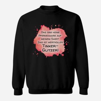 Schwarzes Sweatshirt mit Wertvoller Tinker-Glitzer, Lustiges Spruch-Sweatshirt - Seseable