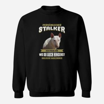 Schwarzes Sweatshirt Persönlicher Stalker mit Ratte, Lustiges Verfolger-Design - Seseable