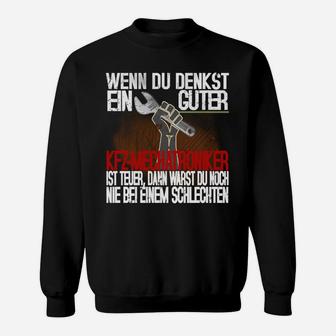Schweißer-Motto Schwarzes Sweatshirt, Guter vs. Schlechter Kfz-Mechaniker Tee - Seseable