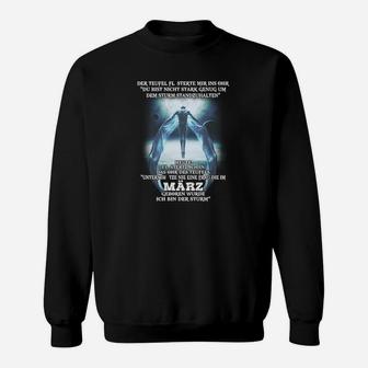 Sci-Fi Sweatshirt Schwarz, Mars & Weltraum Design mit deutschem Text - Seseable