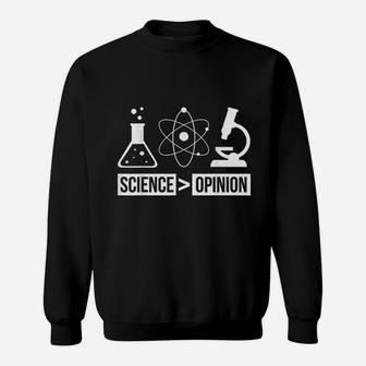 Science Day Gift Scientist Facts Evidence Science Sweat Shirt - Seseable